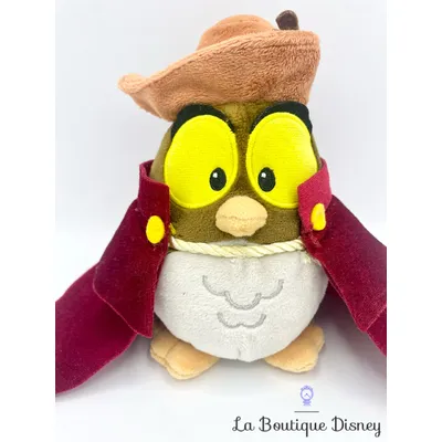 Peluche Hibou Prince Philippe La Belle au bois dormant Disney Store chapeau cape 18 cm