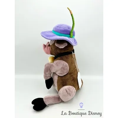 Peluche Miss Caloway La Ferme se Rebelle Disneyland Paris Disney vache chapeau violet 38 cm