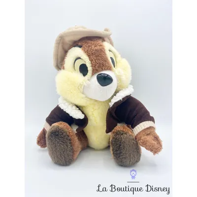 Peluche Tic Aventurier Euro Disney Disneyland Paris Tic et Tac écureuil marron explorateur chapeau 25 cm