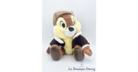 Peluche Tic Aventurier Euro Disney Disneyland Paris Tic et Tac écureuil marron explorateur chapeau 25 cm