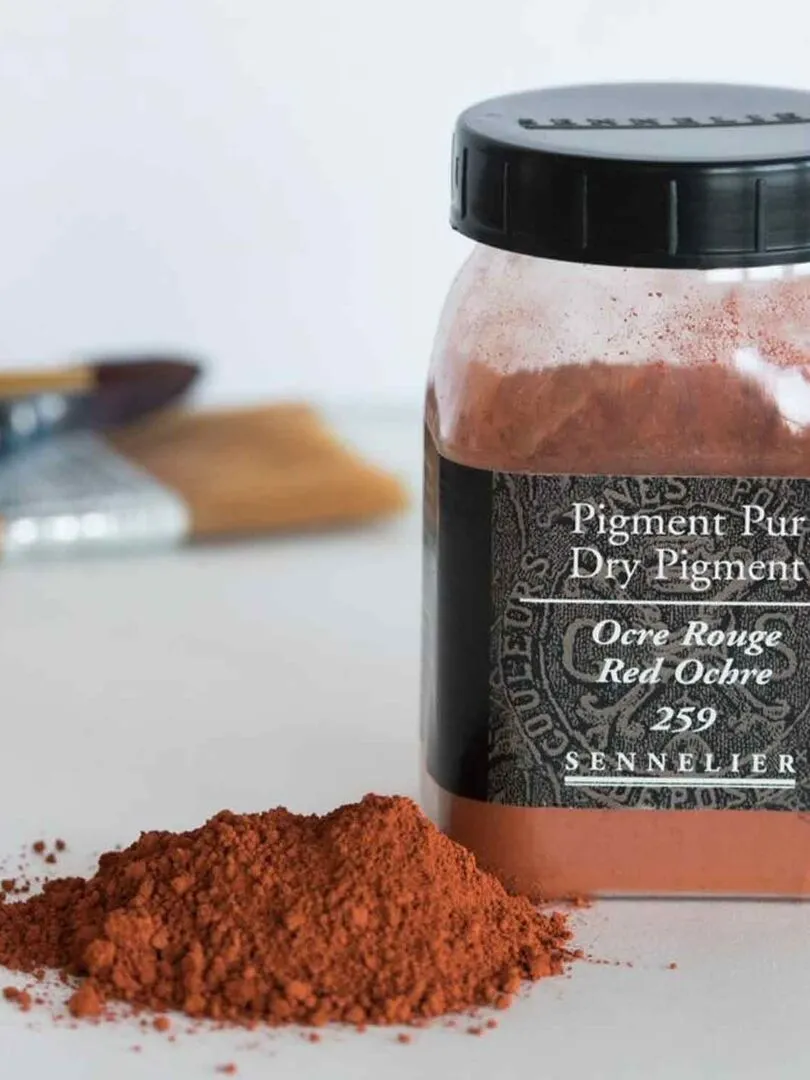 Pigment pour création de peinture - pot 90 g - Ocre rouge - N/A