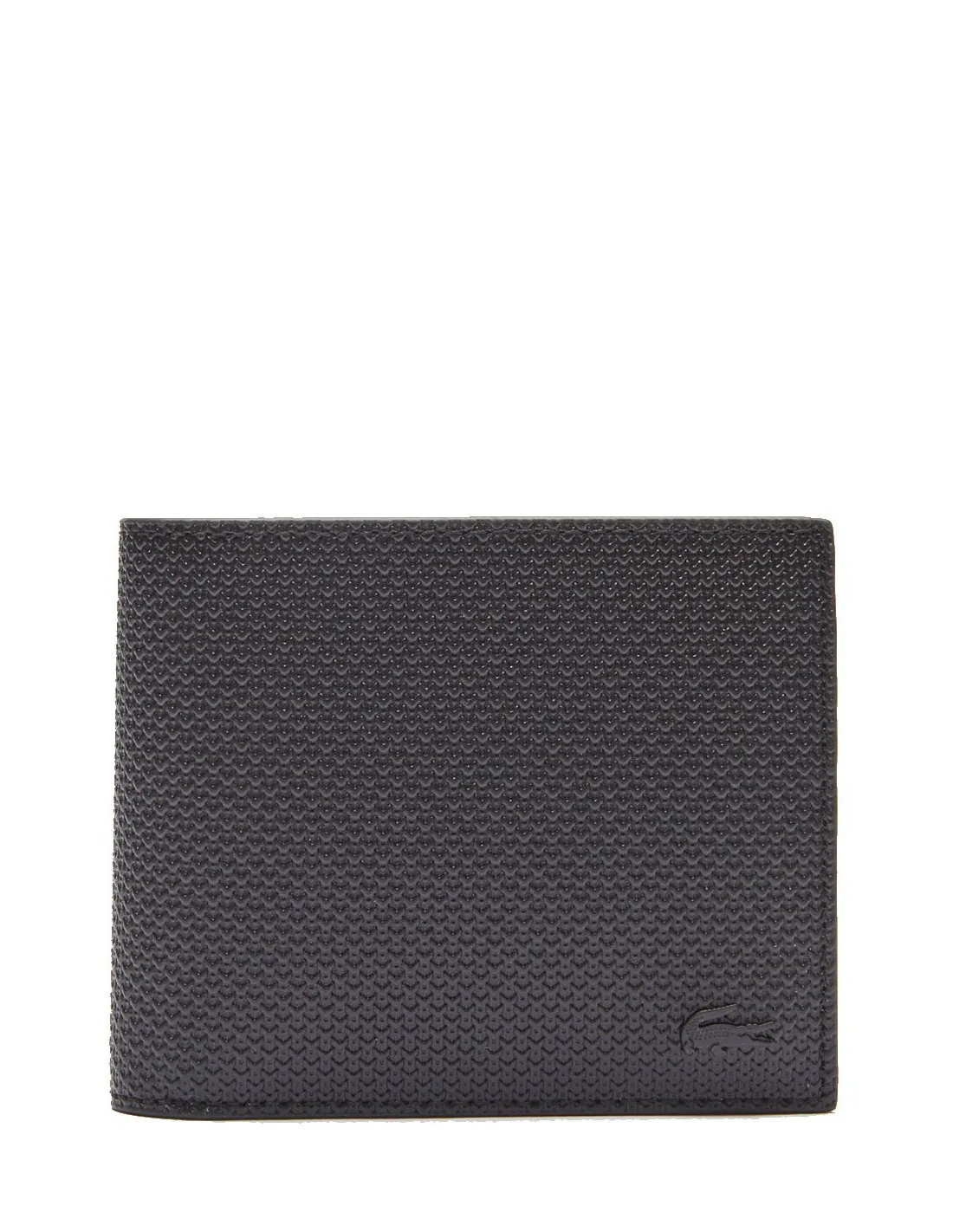 Portefeuille Lacoste en cuir ref_50375 000 Noir 10.5*10.5*0.5