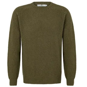 Pull en laine d'agneau pour homme, vert olive