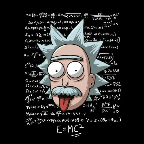 Rick einstein - t-shirt en coton bio - parodie e=mc2