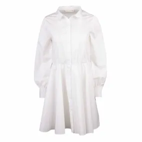 Robe chemise patineuse blanche en coton Femme LA PETITE ETOILE à prix