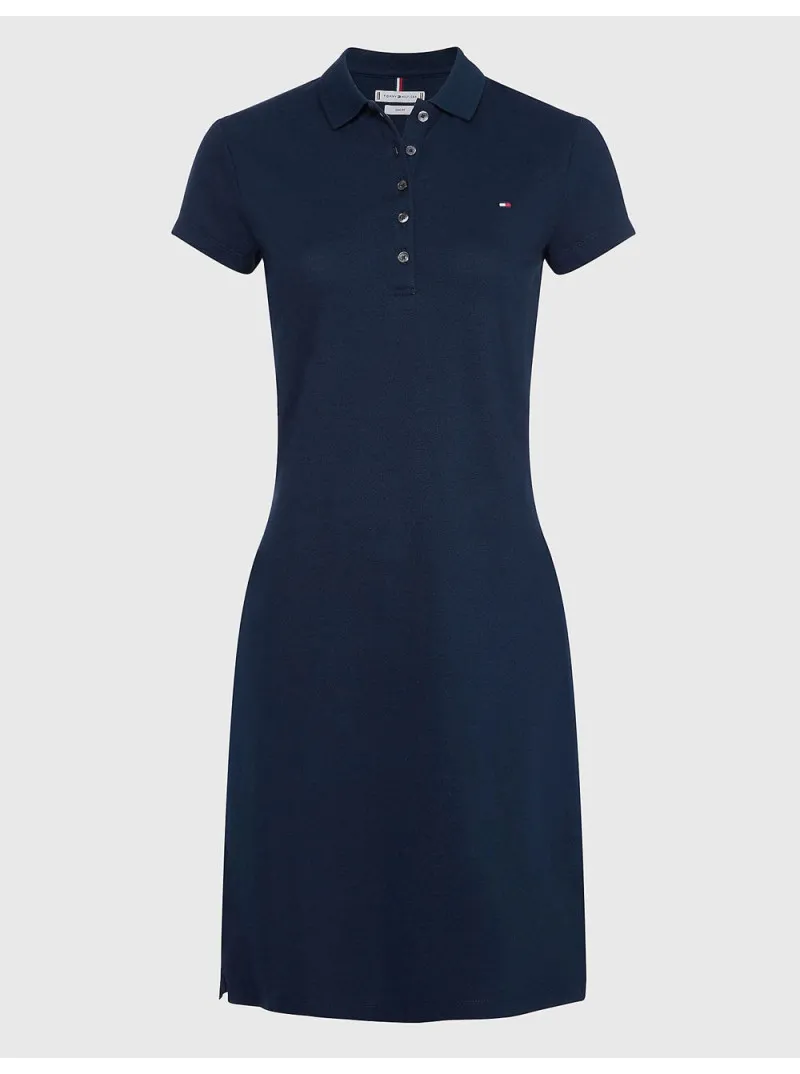 Robe polo ajustée Tommy Hilfiger marine