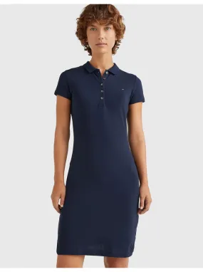 Robe polo ajustée Tommy Hilfiger marine