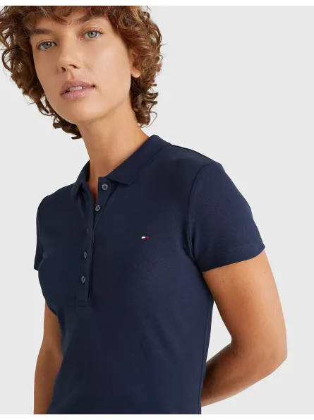 Robe polo ajustée Tommy Hilfiger marine