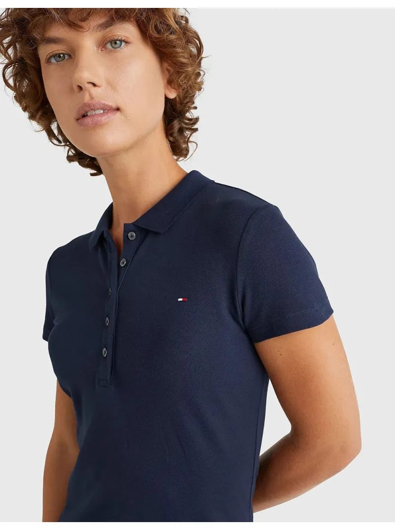 Robe polo ajustée Tommy Hilfiger marine