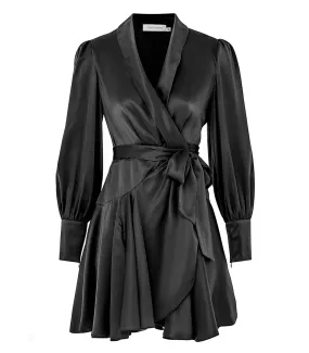 Robe Portefeuille en Soie Black Zimmermann - Jane de Boy