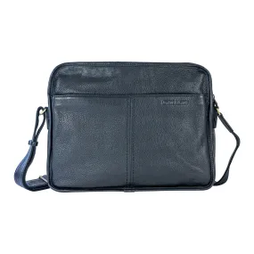 Sac Messenger Noir en cuir Arthur & Aston - Sac Besace Messenger Homme sur MenCorner