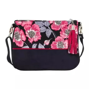 Sac à main / Pochette fleurie noire Bibop & Lula Manis