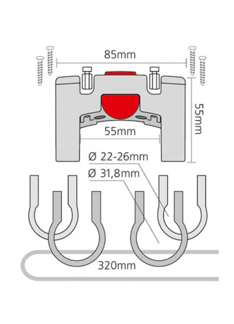 Support guidon universel - Klickfix - 22/32mm | JE SUIS À VÉLO