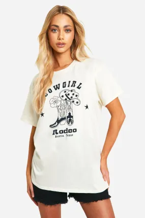 T-shirt oversize à slogan Cowgirl