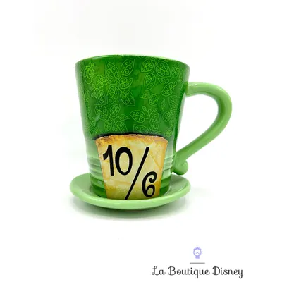 Tasse Chapelier Fou Mad Hatter Alice au pays des Merveilles Disney Parks 2017 mug Disneyland Wonderland Tea chapeau vert