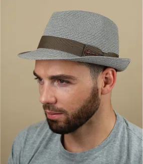 trilby paille gris - Ritz grey Herman Headwear : Headict