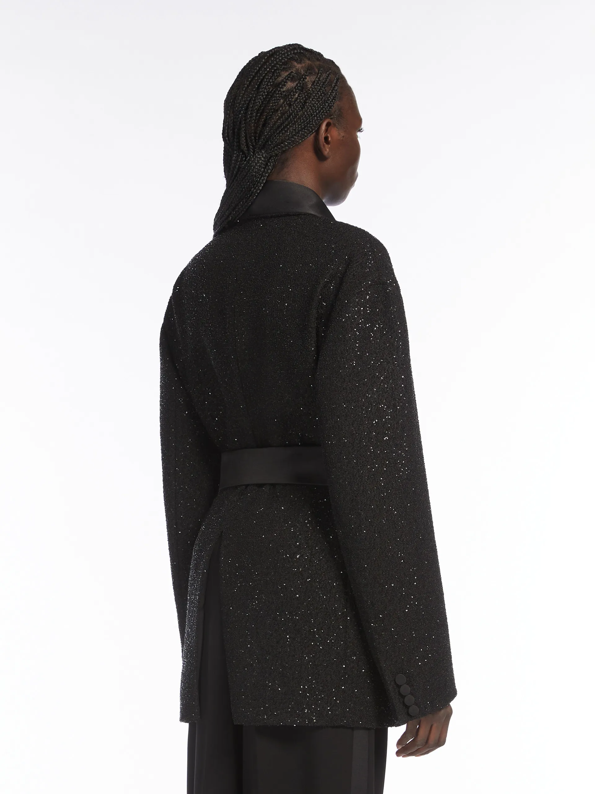 Veste en laine mélangée avec micro-paillettes