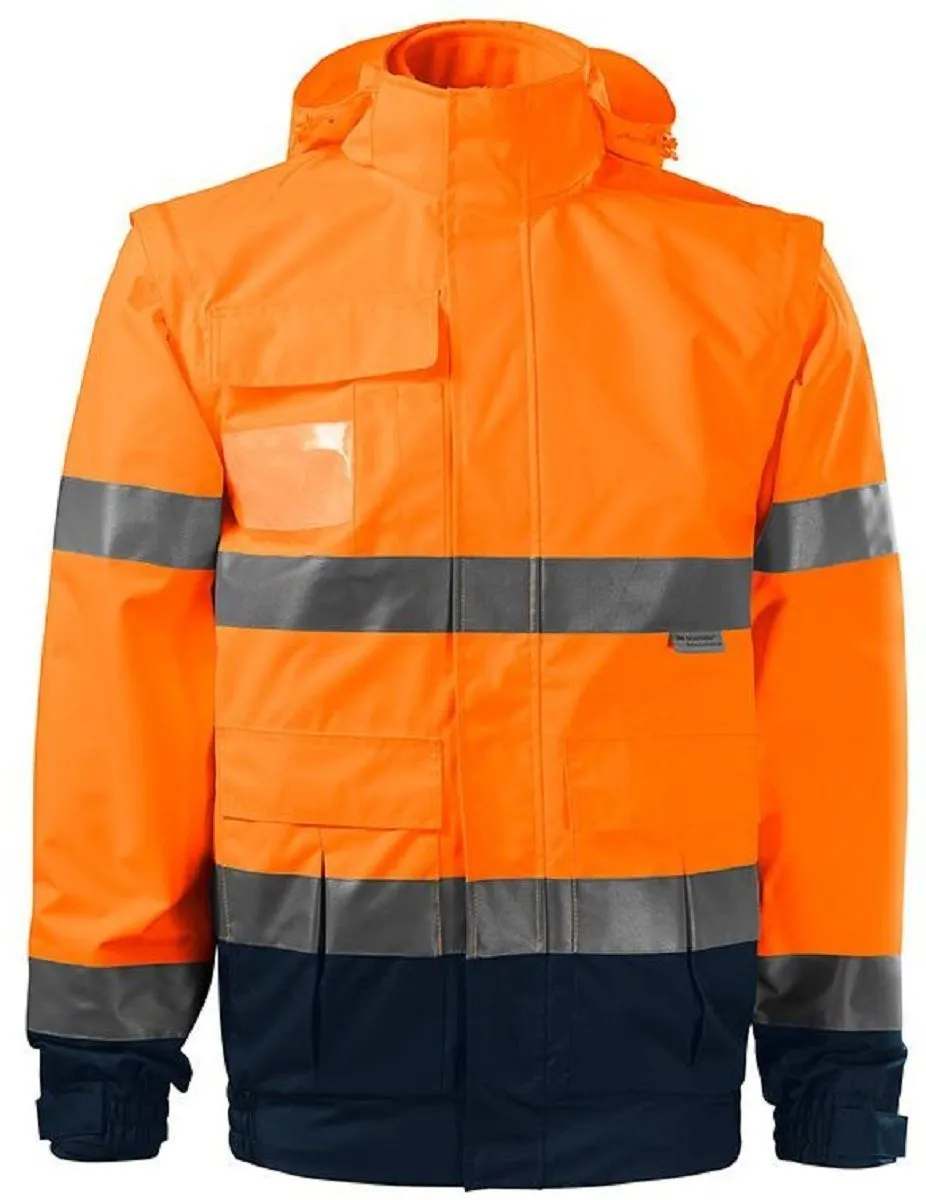 Veste haute visibilité 2 en 1 - Unisexe - MF5V2 - orange fluo 