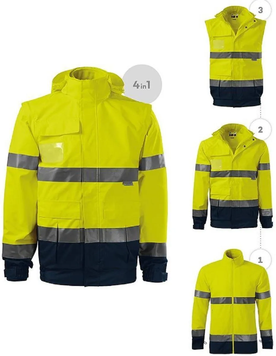 Veste haute visibilité 2 en 1 - Unisexe - MF5V2 - orange fluo 